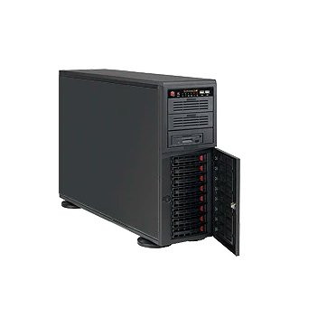 Supermicro chassis CSE-743AC-668B, 4U, 8x 3.5" SAS3/SATA3 Backplane for Hot-Swappable Drives, 3x 5.25" External HDD Drive Bays & 8x 3.5" Hot-Swappable HDD Drives, 668W PSU