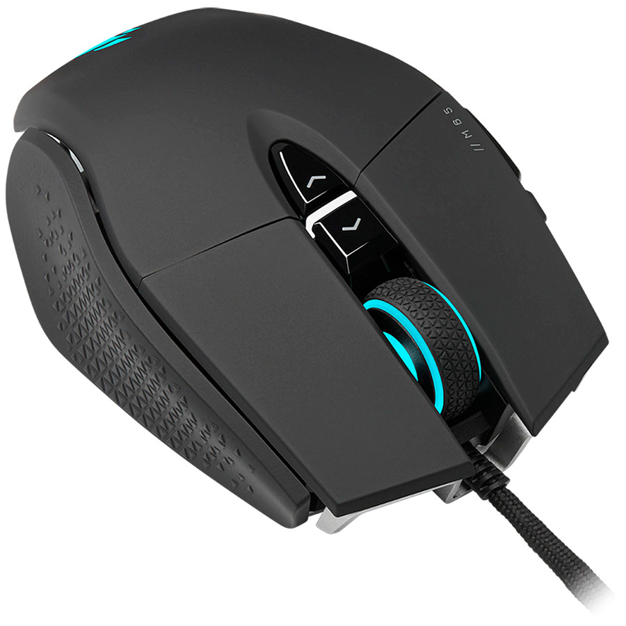 Corsair M65 RGB ULTRA Gaming Mouse, Backlit RGB LED, Optical, Silver ALU, Black, EAN:0840006657606