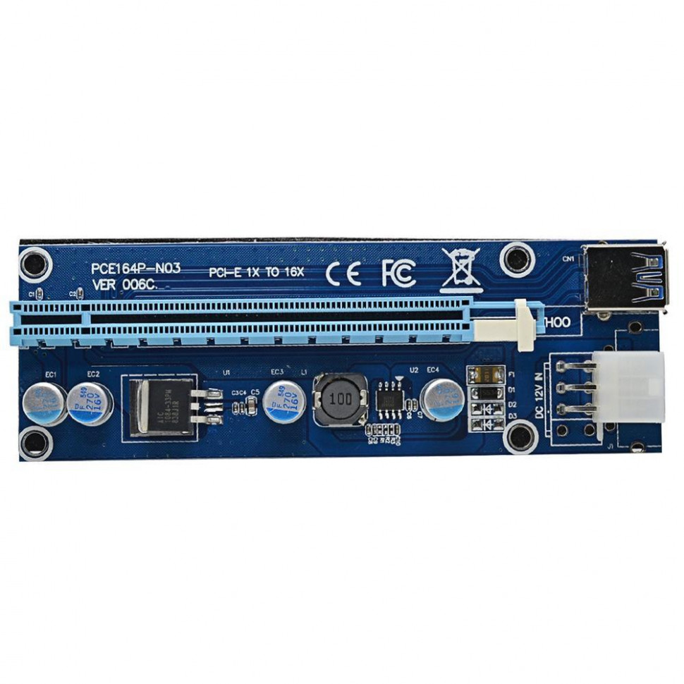 Riser/Райзер PCI-E x1 x16 VER006C