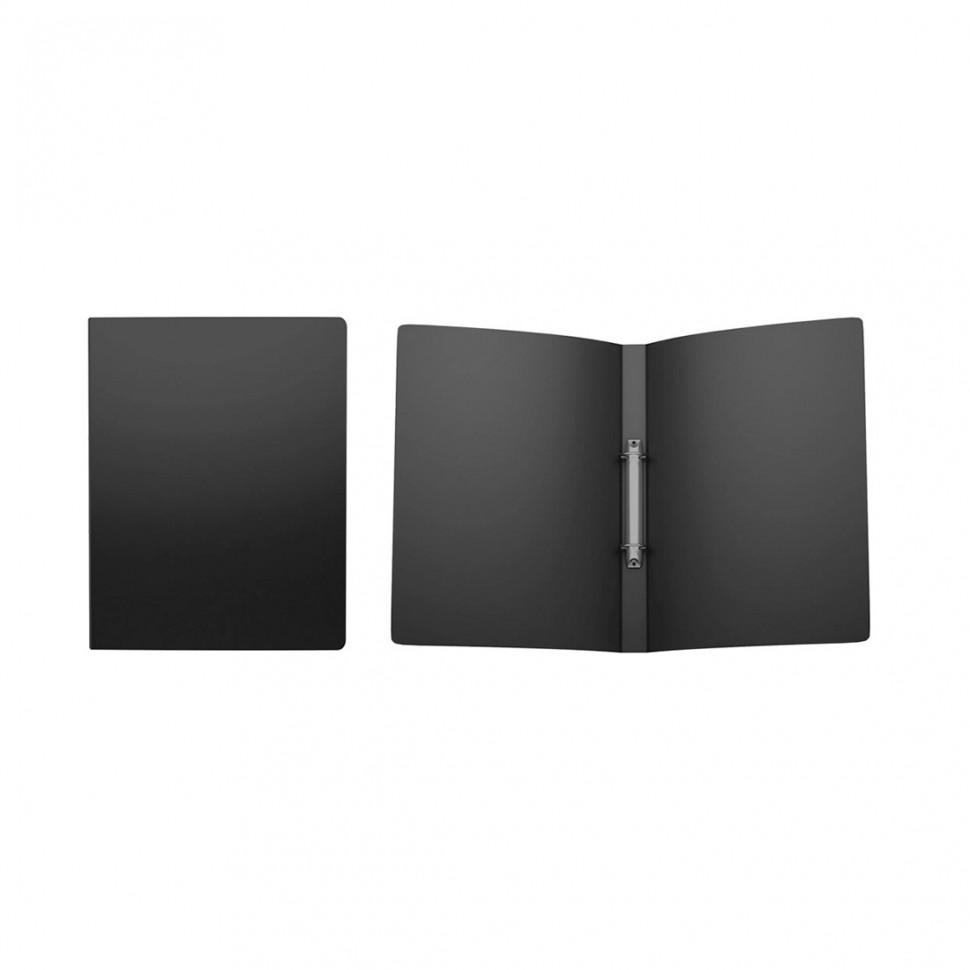 Папка на 2 кольцах пластик. ErichKrause® Classic, 24мм, A4, черный (в коробке-дисплее по 12 шт.)