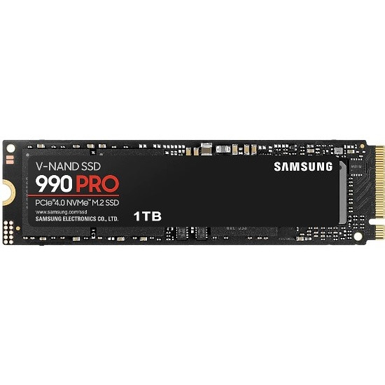 Твердотельный накопитель SSD Samsung 990 PRO MZ-V9P1T0BW 1 ТБ,M.2 2280 PCI-E,чтение: 7450 МБ/с,запись:6900 МБ/с,MLC 3D