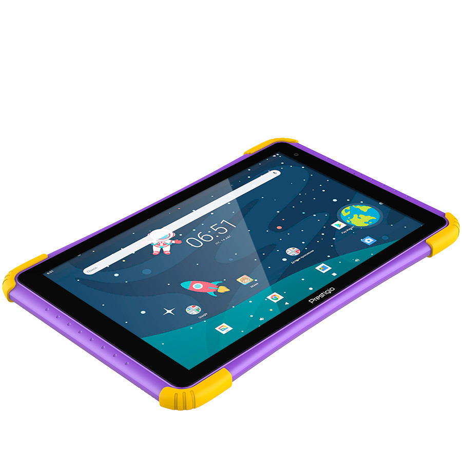 Prestigio SmartKids Max, 10.1"(1280*800) IPS display, Android 9.0 Pie (Go edition), up to 1.5GHz Quad Core RK3326 CPU, 1GB + 16GB, BT 4.0, WiFi 802.11 b/g/n, 0.3MP front cam + 2.0MP rear cam, Micro USB, microSD card slot, 6000mAh battery