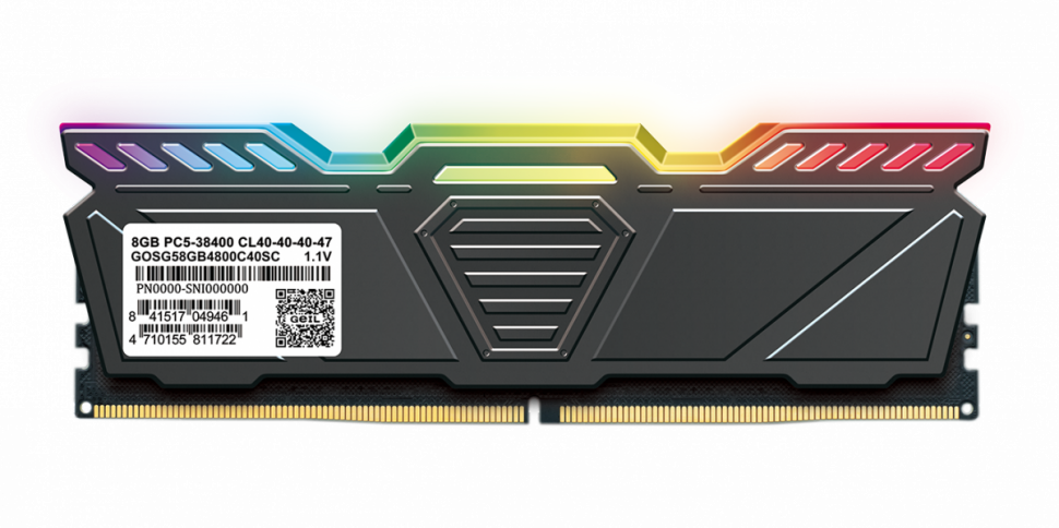 Оперативная память 32GB Kit (2x16GB) GEIL Polaris RGB 4800Mhz DDR5 PC5-38400 GOSG532GB4800C40DC Gray