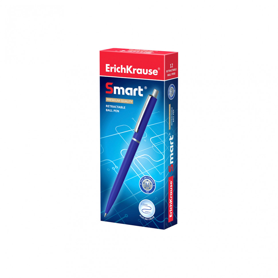 Ручка шариковая ErichKrause® Smart 44967, цвет чернил синий