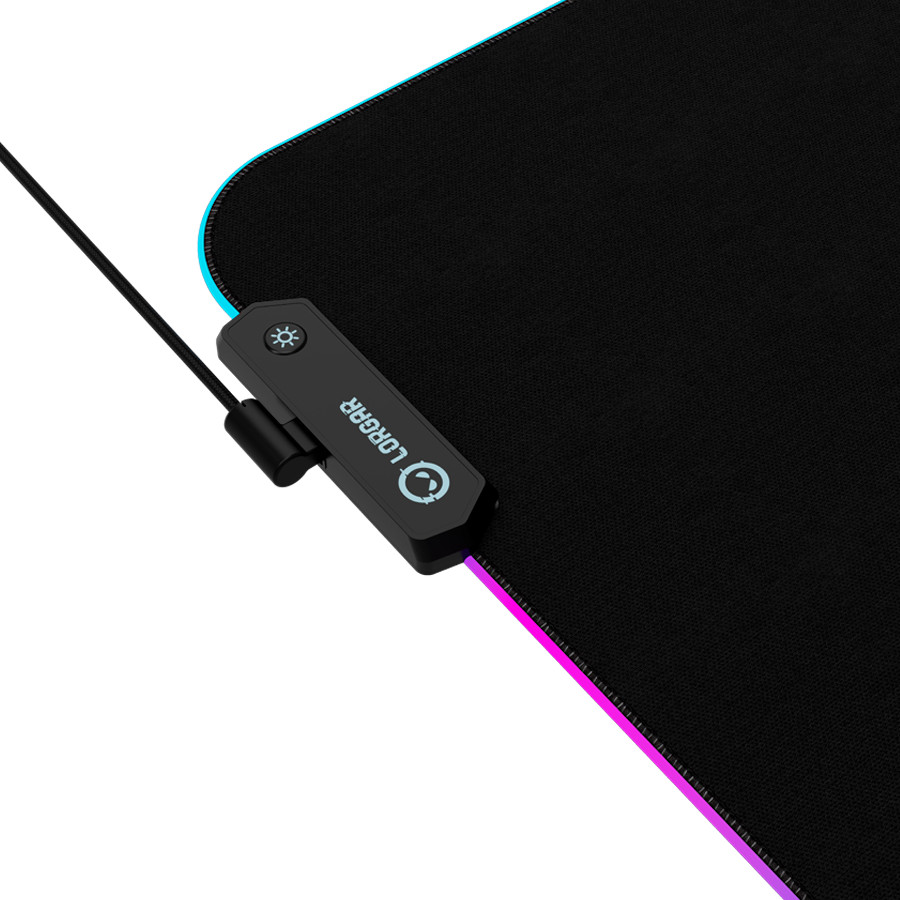 Lorgar Steller 913, Gaming mouse pad, High-speed surface, anti-slip rubber base, RGB backlight, USB connection, Lorgar WP Gameware support, size: 360mm x 300mm x 3mm, weight 0.250kg