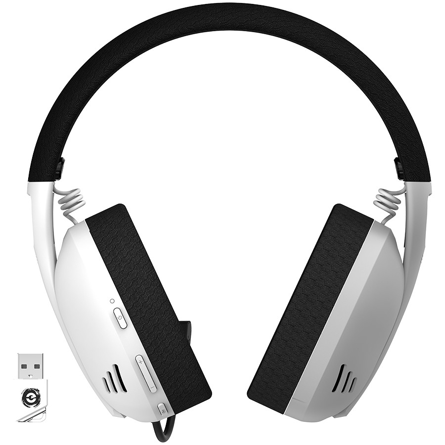 Canyon Gaming BT headset, +virtual 7.1 support in 2.4G mode, with chipset BK3288X, BT version 5.2, cable 1.8M, size: 198x184x79mm, White