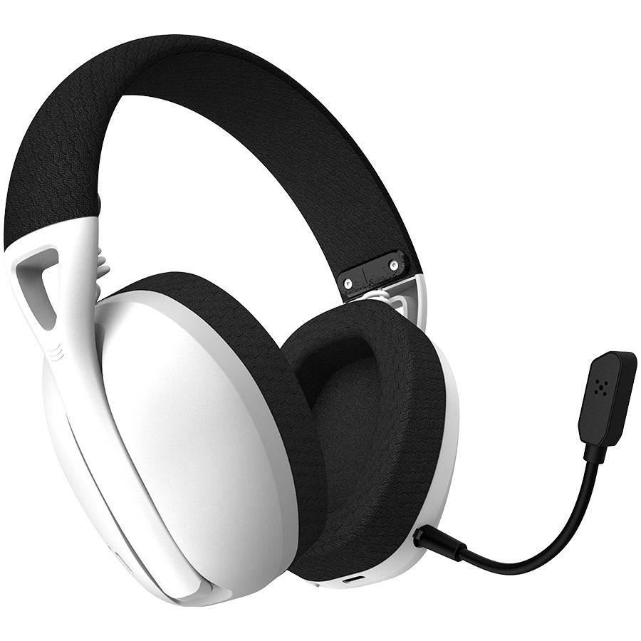Canyon Gaming BT headset, +virtual 7.1 support in 2.4G mode, with chipset BK3288X, BT version 5.2, cable 1.8M, size: 198x184x79mm, White