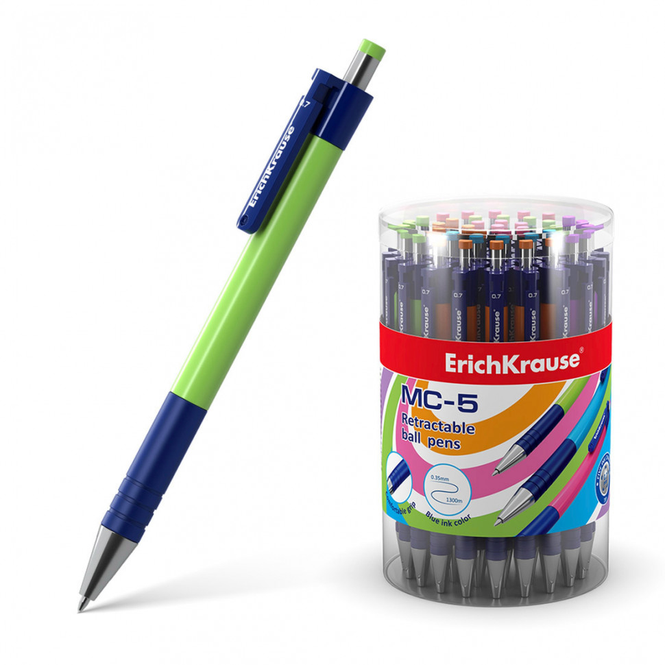 Ручка шариковая автоматическая ErichKrause®, цвет чернил синий MC-5