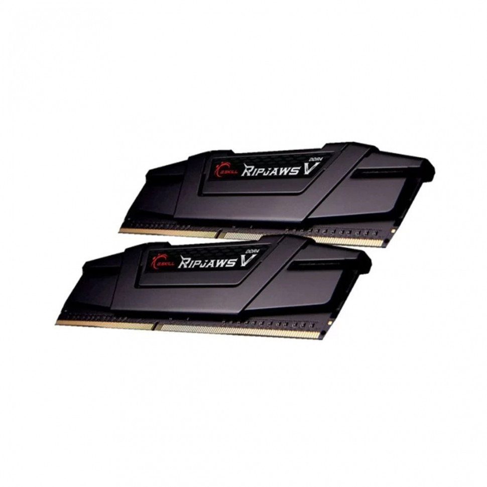 Комплект модулей памяти, G.SKILL, RipjawsV F4-3200C16D-16GVKB (Kit 2x8GB), DDR4,16GB, DIMM <PC4-25600/3200MHz>, Черный