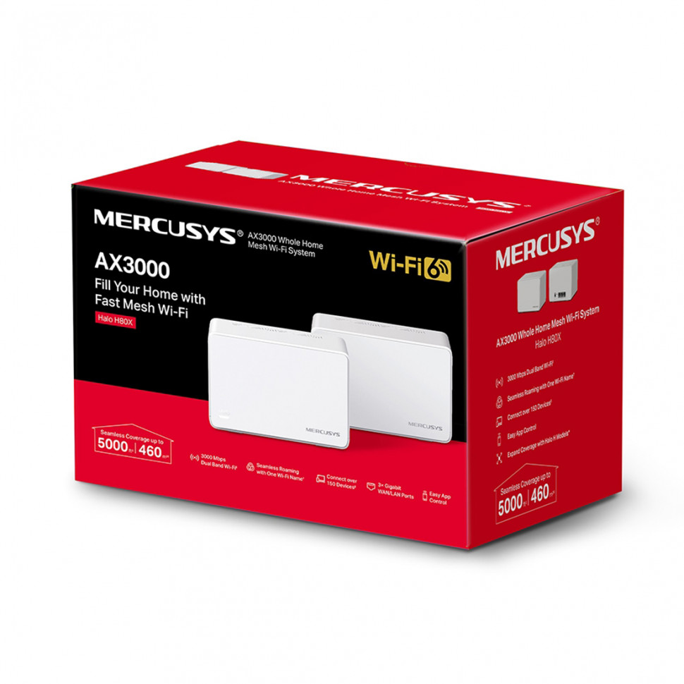 Маршрутизатор Mercusys Halo H80X(2-pack)