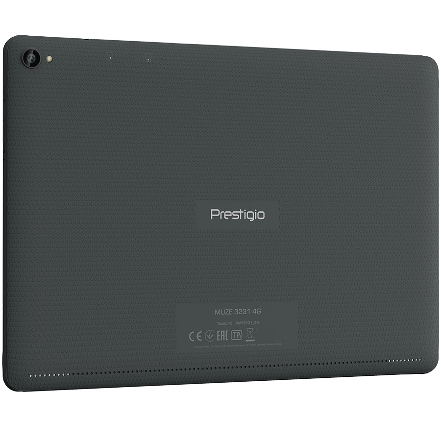 Prestigio Muze 3231 4G, 10.1"(1280*800) IPS, Android 10 (Go edition), up to 1.4GHz Quad Core Spreadtrum SC9832e CPU, 2GB + 16GB, BT 4.0, WiFi 802.11 b/g/n, 0.3MP front cam + 2.0MP rear cam, Micro USB, microSD card slot, LTE, Single SIM, have call function