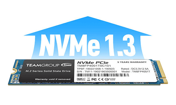 SSD-накопитель Team Group MP34 1Tb, M.2, NVMe 1.3, 3000/2600 MB/s, TM8FP4001T0C101