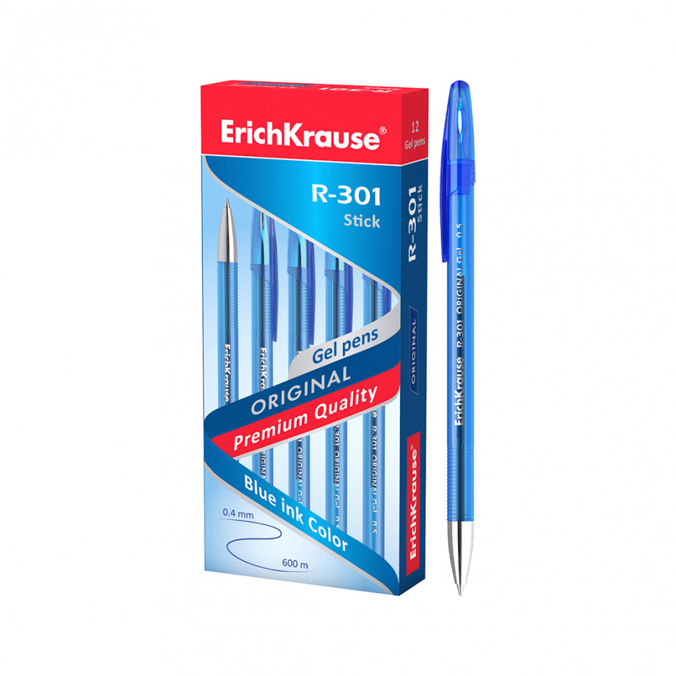 Ручка гелевая ErichKrause® R-301 Original Gel 0.5, цвет чернил синий