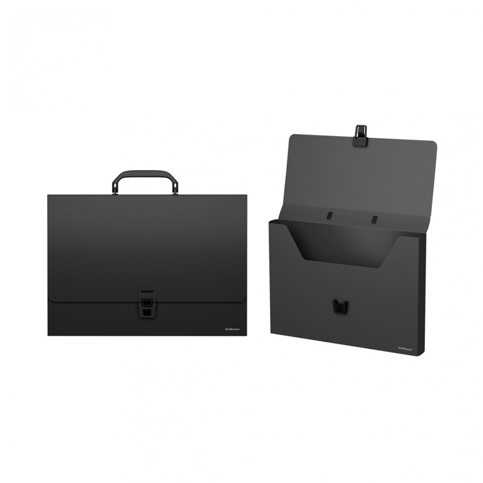 Портфель пластиковый ErichKrause® Classic, A4, черный