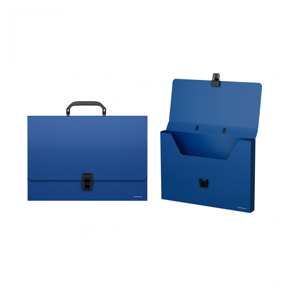 Портфель пластиковый ErichKrause® Classic, A4, синий