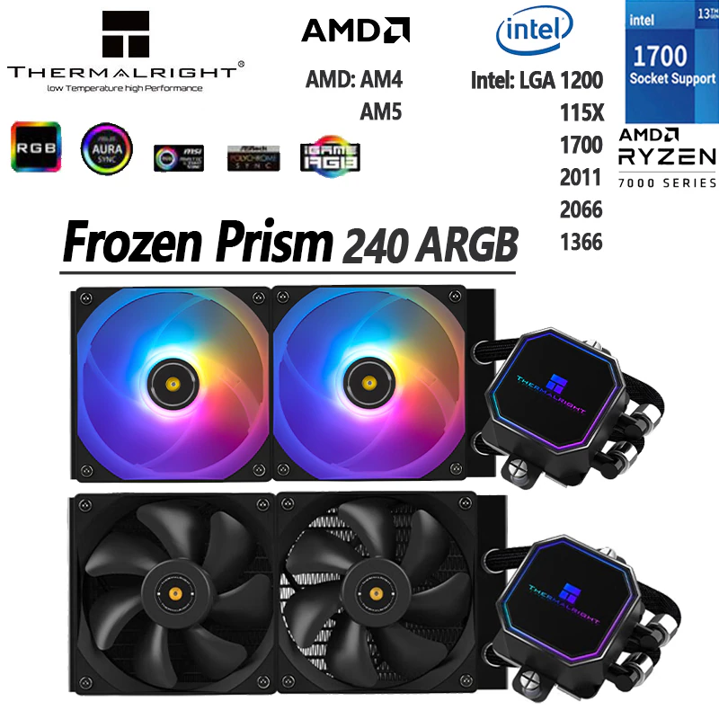 Система водяного охлаждения процессора Thermalright Frozen Prism 240 Black ARGB