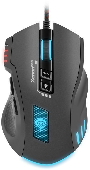 Мышь GENESIS XENON 200 черный оптическая (3200dpi) USB игровая RGB