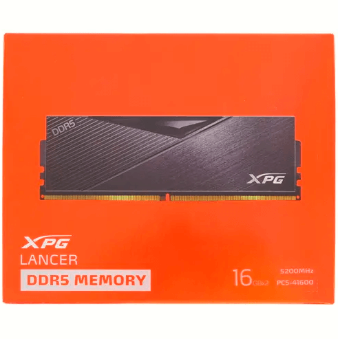 ОЗУ ADATA XPG Lancer 32Gb (16x2) 5200MHz DDR5 DIMM, CL38, 1.25v, AX5U5200C3816G-DCLABK