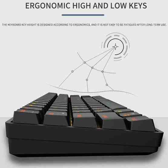 Механическая клавиатура LEAVEN K28, 61-key, ENG, RGB, черный