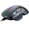 CANYON Apstar GM-12, Wired High-end Gaming Mouse with 6 programmable buttons, sunplus optical sensor, 6 levels of DPI and up to 6400, 2 million times key life, 1.65m Braided USB cable,Matt UV coating surface and RGB lights with 7 LED flowing mode, si