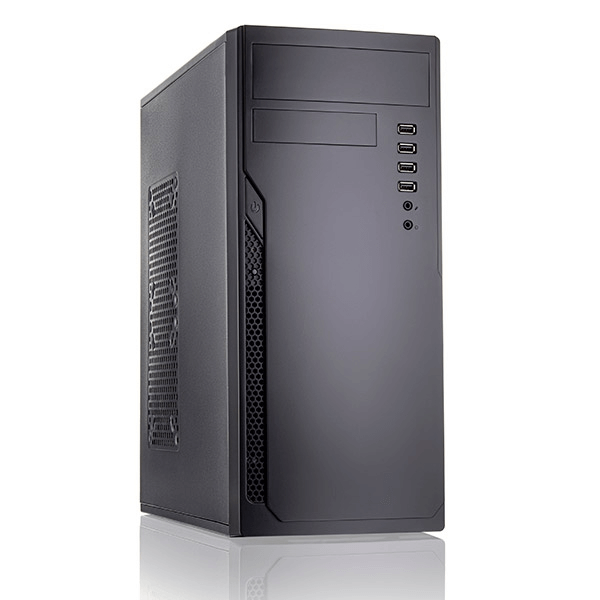Компьютерный корпус Foxline FL-301, PSU 450W 12cm, w/2xUSB2.0, w/2xUSB3.0, black, ATX