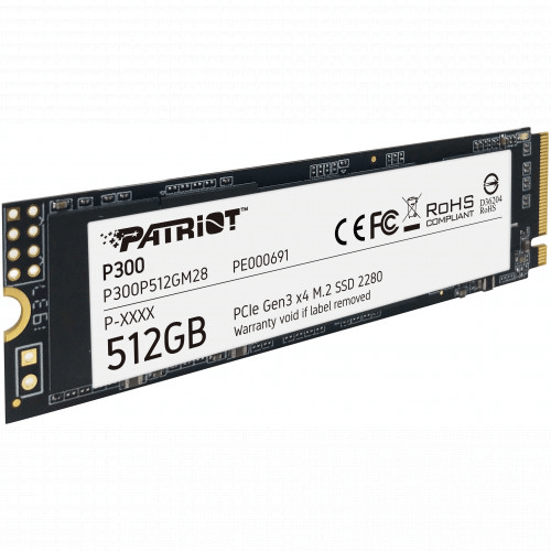 Твердотельный накопитель SSD Patriot P300 512GB M.2 NVMe PCIe 3.0x4