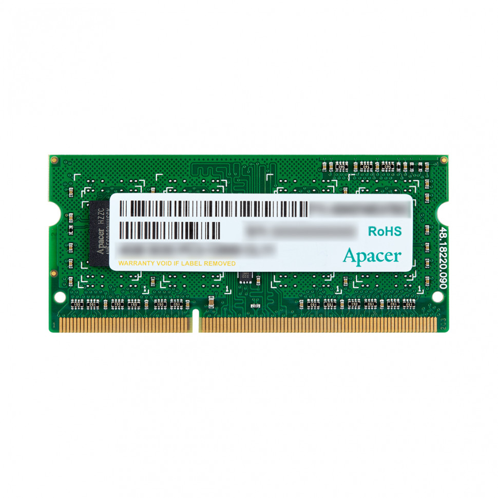 Модуль памяти для ноутбука, Apacer, DS.04G2K.KAM, DDR3, 4GB, SO-DIMM <PC3-12800/1600MHz>