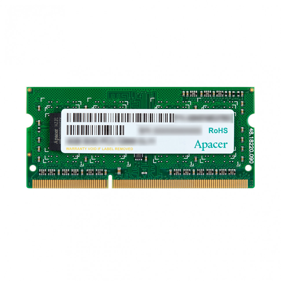 Модуль памяти для ноутбука, Apacer, DS.08G2K.KAM, DDR3, 8GB, SO-DIMM <PC3-12800/1600MHz>