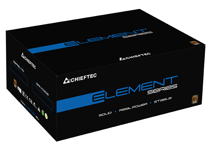 Блок питания Chieftec Element 500W (ELP-500S), 500 Вт/ Черный