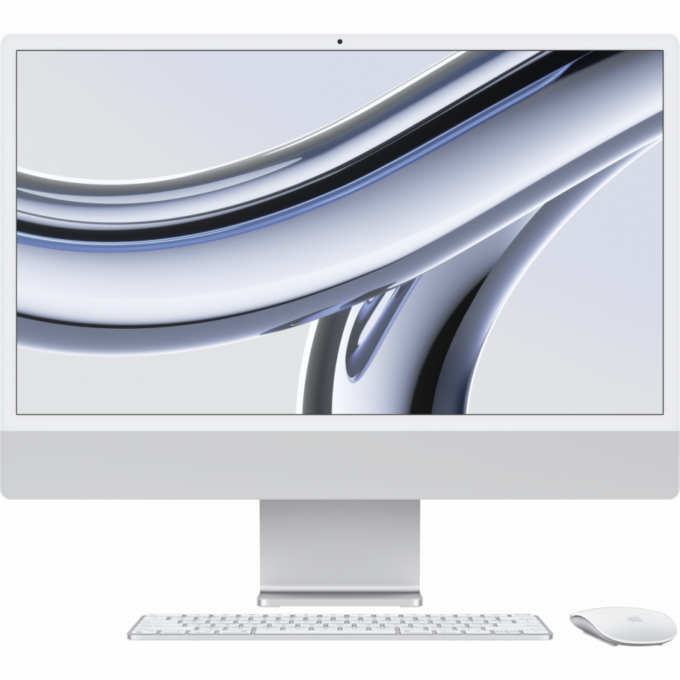 24-inch iMac with Retina 4.5K display: Apple M3 chip with 8‑core CPU and 10‑core GPU, 512GB SSD - Silver,Model A2873