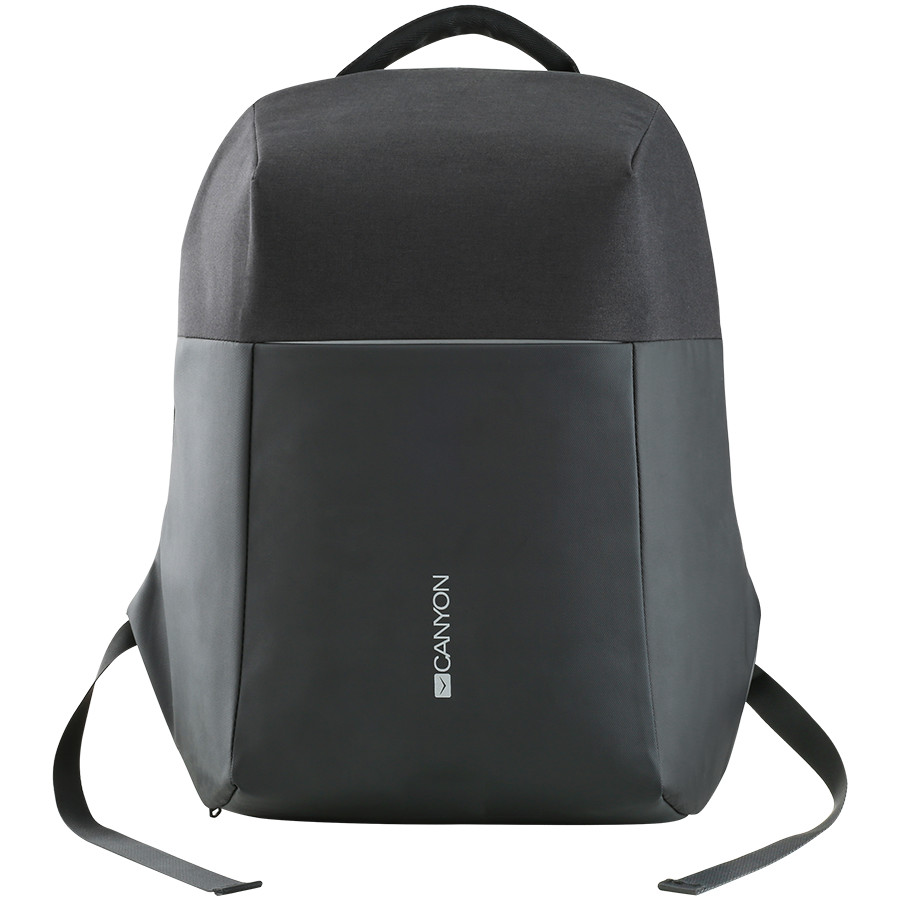 CANYON BP-9, Anti-theft backpack for 15.6'' laptop, material 900D glued polyester and 600D polyester, black, USB cable length0.6M, 400x210x480mm, 1kg,capacity 20L