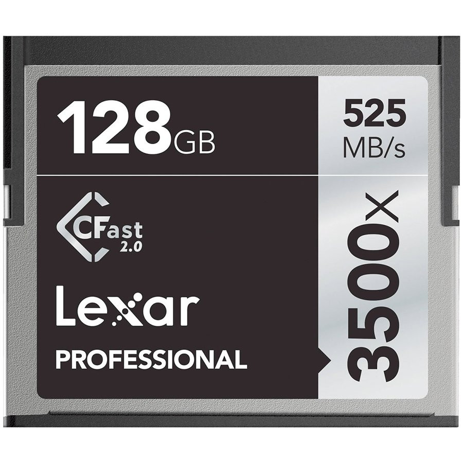 LEXAR 128GB Professional 3500x CFast 2.0 card, up to 525MB/s read 445MB/s write EAN: ‭843367109258‬