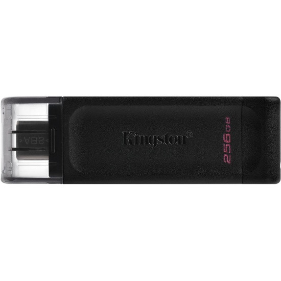 USB Flash Kingston 256 GB, Data Traveler 70, USB 3.2, Type-C, Black, DT70/256GB
