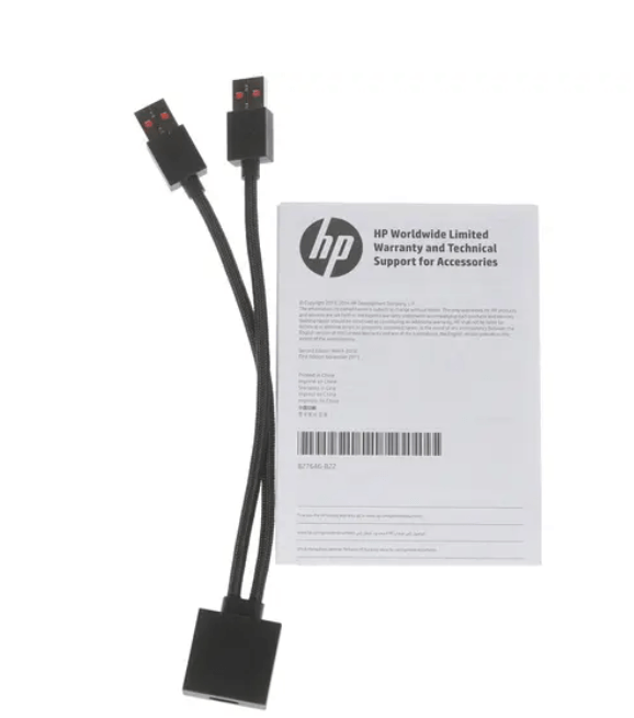 Коврик HP OMEN Outpost 6CM14AA/USB-A/зарядка Qi/черный