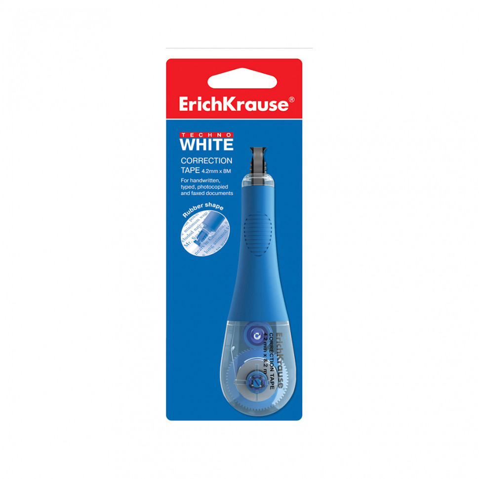 Корректирующая лента ErichKrause® Techno white, 4.2мм х 8м (в блистере по 1 шт.)