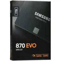Твердотельный накопитель SSD Samsung 870 EVO, MZ-77E1T0B/EU, 1 ТБ, 2.5, SATA III, чтение: 560 МБ/с, запись: 530 МБ/с,TLC