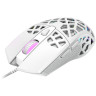 CANYON Puncher GM-20, High-end Gaming Mouse with 7 programmable buttons, Pixart 3360 optical sensor, 6 levels of DPI and up to 12000, 10 million times key life, 1.65m Ultraweave cable, Low friction with PTFE feet and colorful RGB lights, white, size: