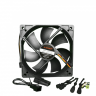 Вентилятор Gembird S12025H-3P4M, 12cm, Черный ,Fan for case, 2000rpm, 3pin+Molex