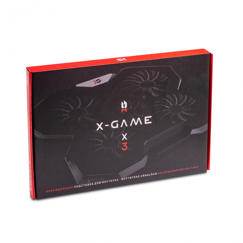 Охлаждающая подставка для ноутбука, X-Game, X3, 17", Вентилятор 4*12см/1*7см,1300±10% - 2500RPM