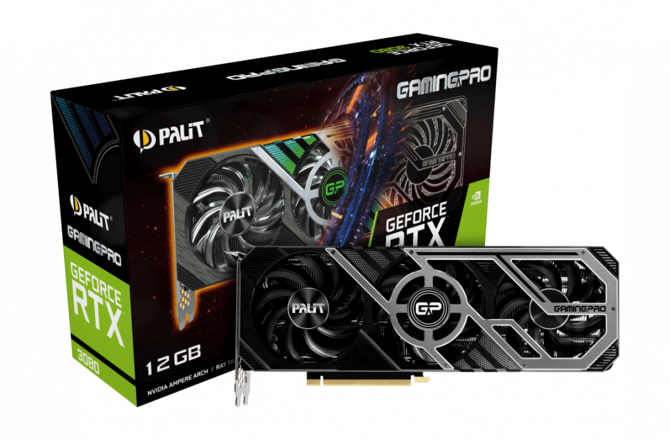 Видеокарта Palit GeForce RTX 3080 GamingPro LHR 12GB