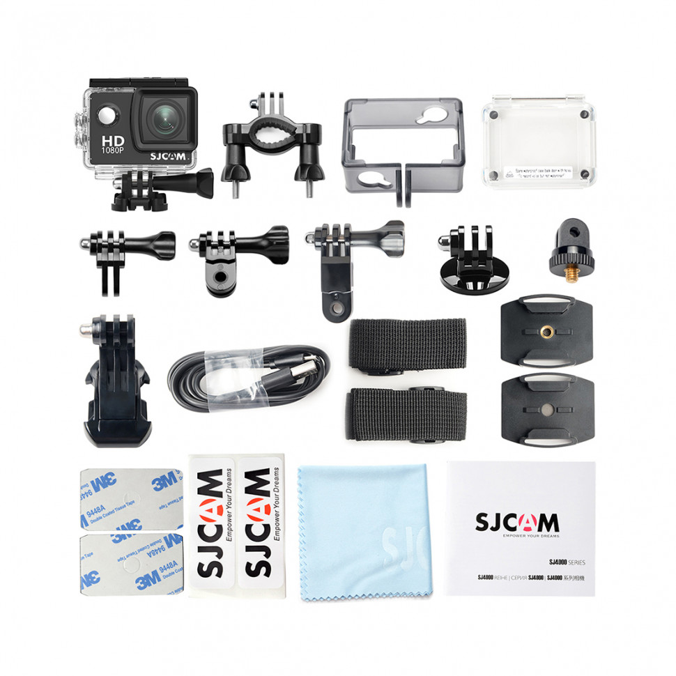 Экшн-камера, SJCAM, SJ4000, 1080P/30fps, 720P/60 fps, 12 МП 170°, Чипсет NTK 96650,900mAh, 2" сенсор 19645
