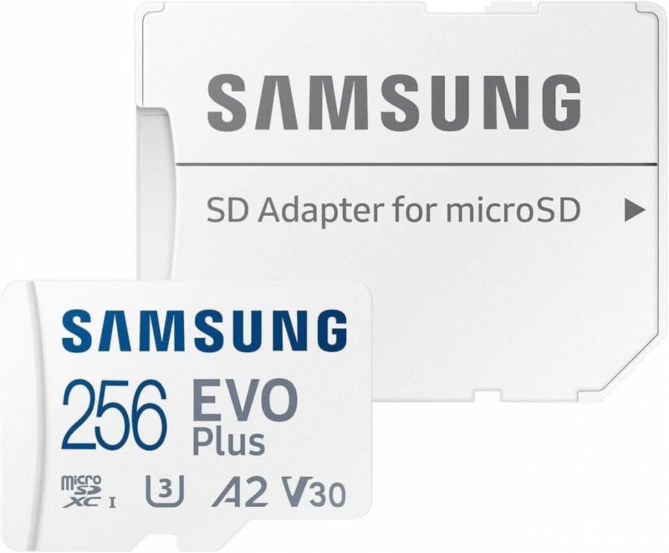 Карта памяти 256GB Samsung EVO Plus microSDXC+Adapter, Class 10, MB-MC256KA/EU