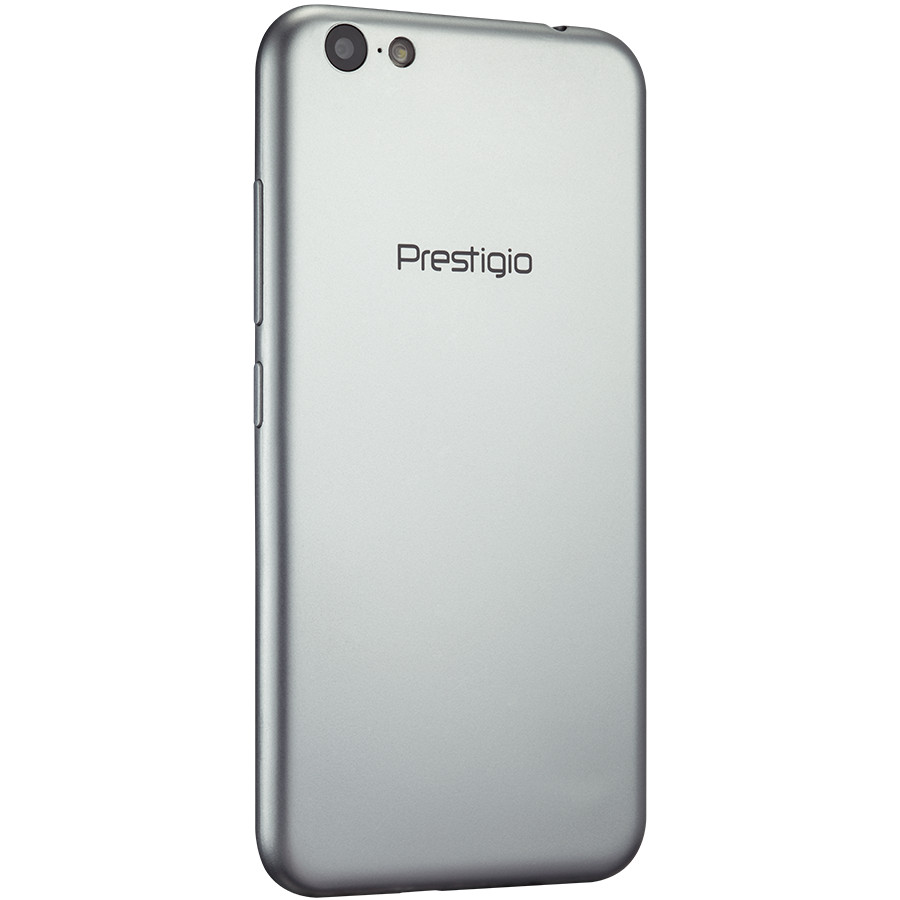 Prestigio, Grace M5 LTE, PSP5511DUO,Dual SIM, 5.0",HD (1280*720), IPS, 2.5D, Android 7.0 Nougat, Quad-Core 1.25GHz, 1GB RAM+16Gb eMMC, 2.0MP front+13.0MP AF rear camera with flash light, 2400 mAh battery, Silver