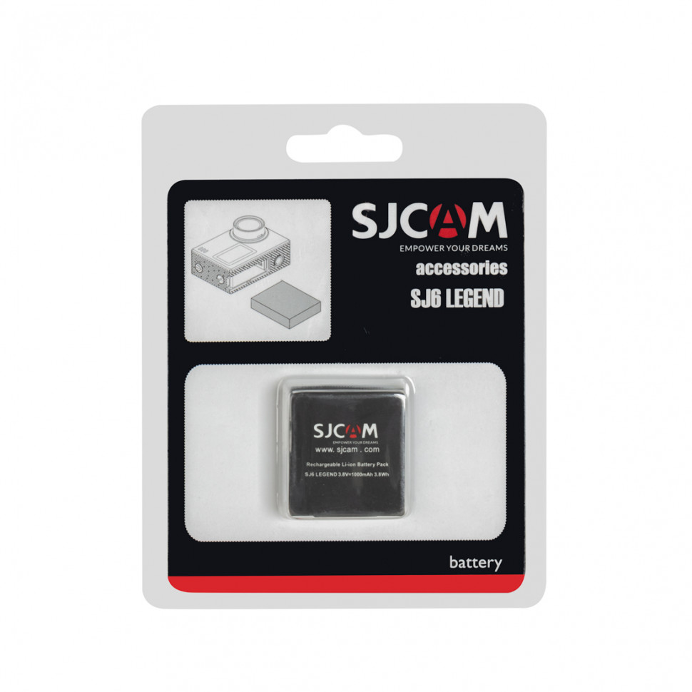 Аккумулятор, SJCAM, SJ6 Battery, Аккумулятор для экшн-камер SJ6 Legend