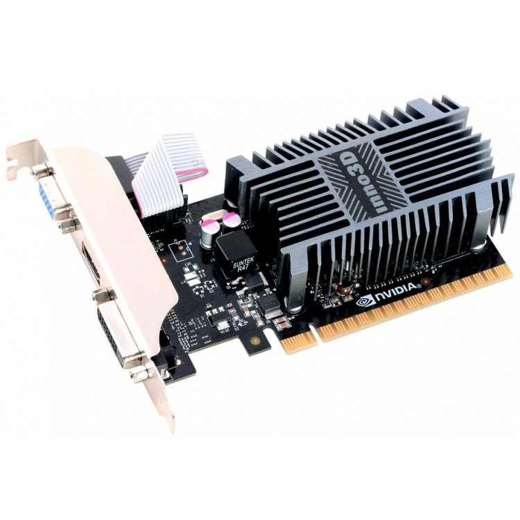Inno3D Video Card GeForce GT710 1GB SDDR3 64-bit 954 1600 DVI+VGA+HDMI Heatsink