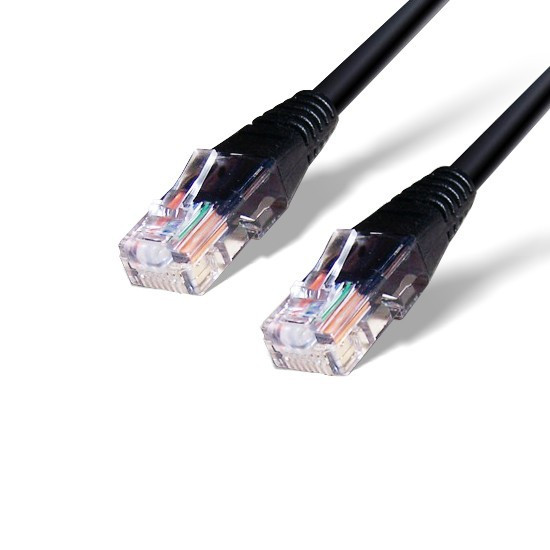 Патч-корд Cablexpert PP12-5M/BK, черный, Cable Patch cord UTP 5e-Cat 5 m
