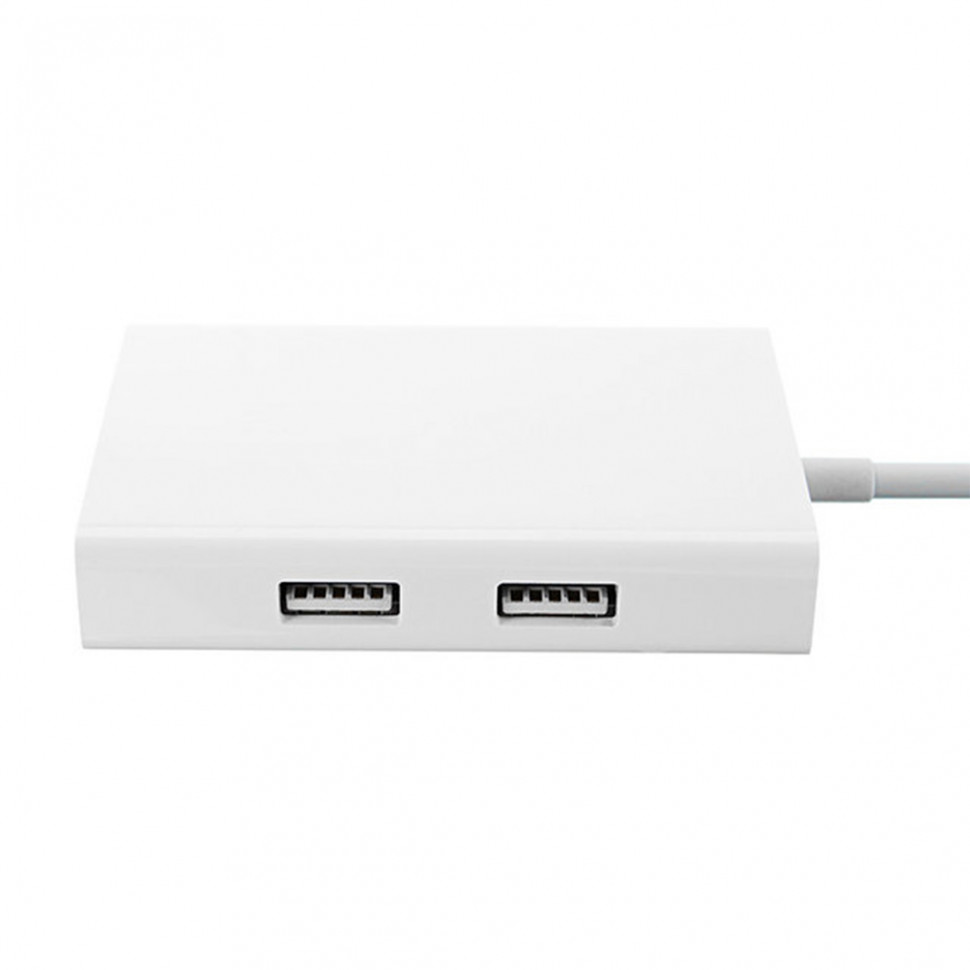 Универсальный расширитель Type-C Xiaomi 2 VGA Hub Gigabit Ethernet Multi Adapter Белый